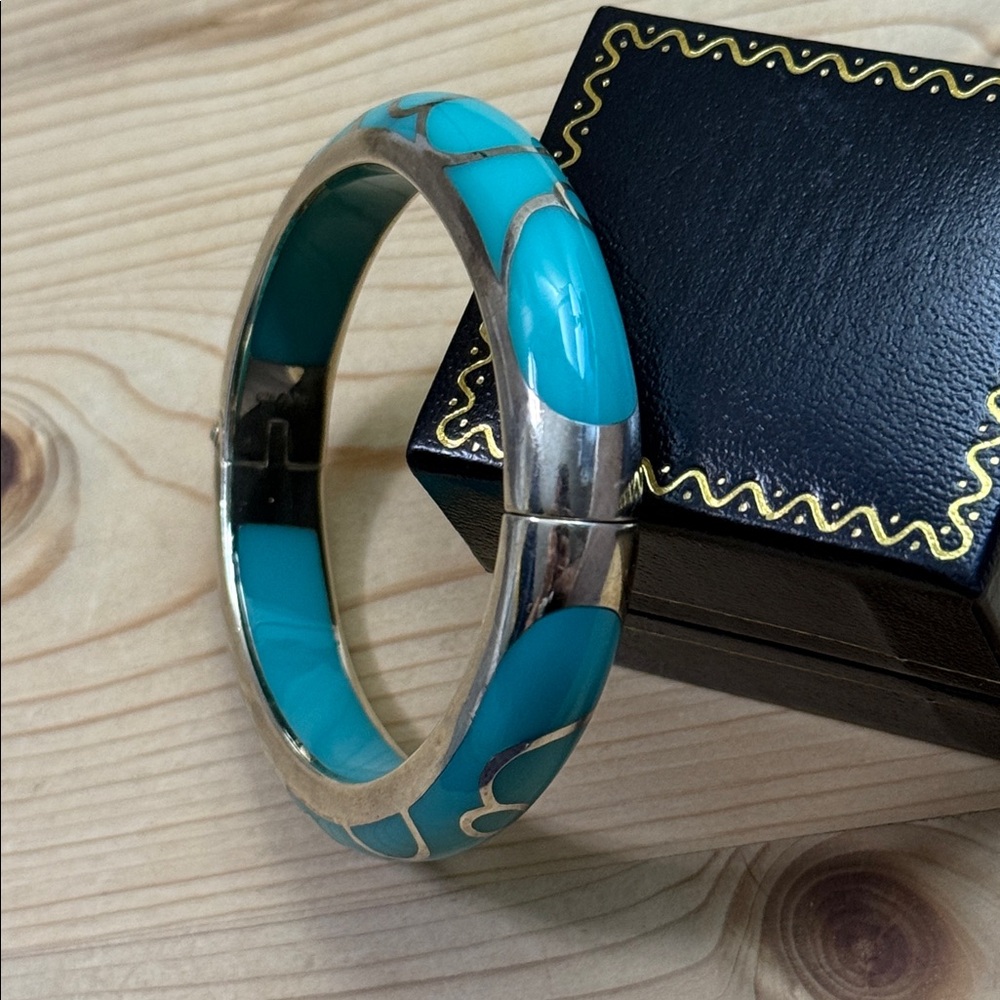 Sterling gold AHC Andrew Hamilton Crawford Hinged Bangle Bracelet 41.9g - Picture 3 of 7